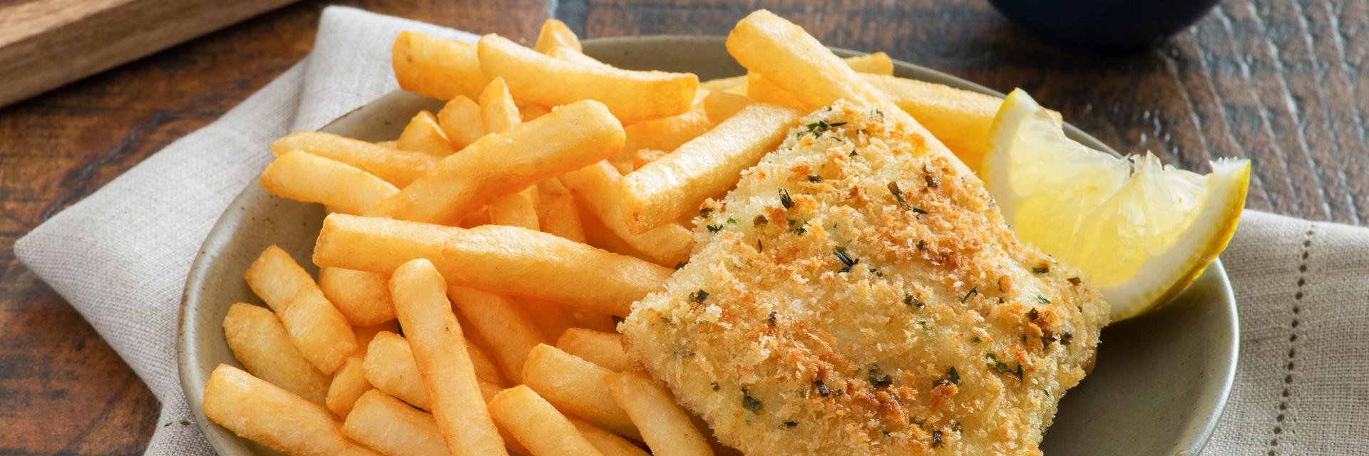 Filets de poisson et frites extra croustillantes