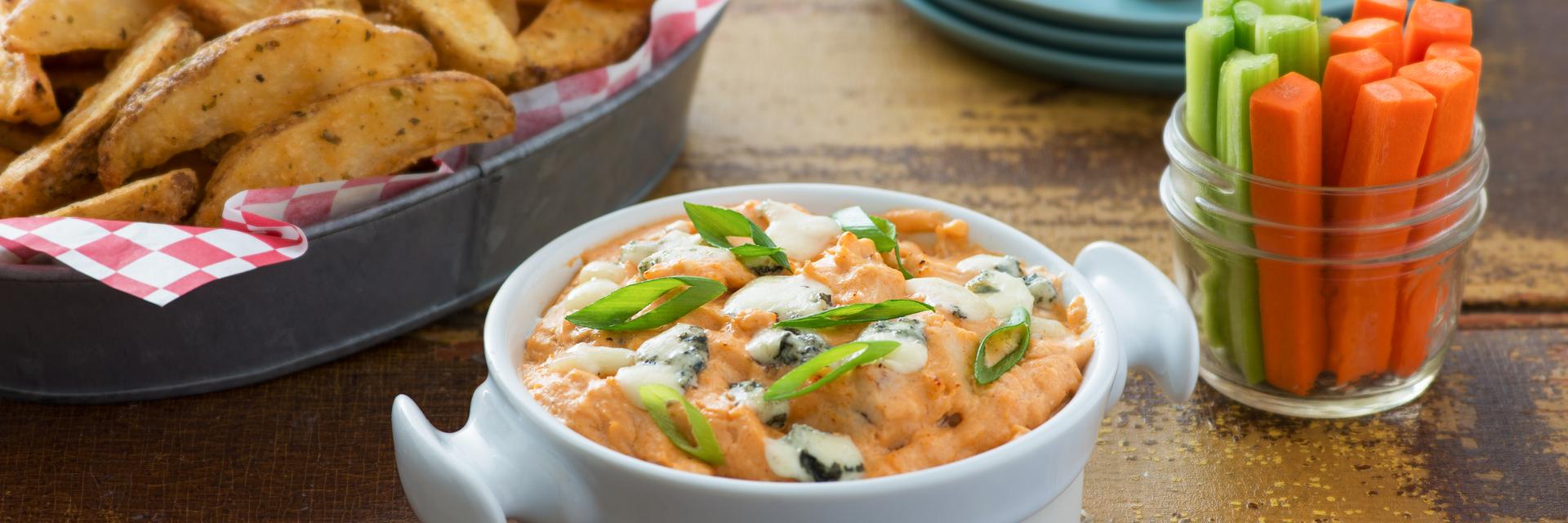 Buffalo Chicken Dip & Savoury Wedges